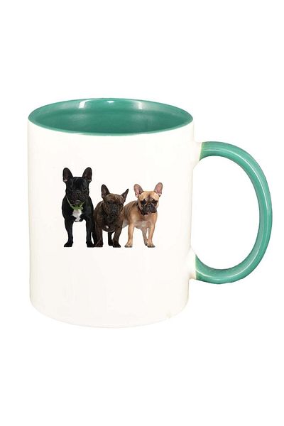 INOVATIX Cana alba personalizata, Dog, interior verde, D346, INOVATIX®. 330ml