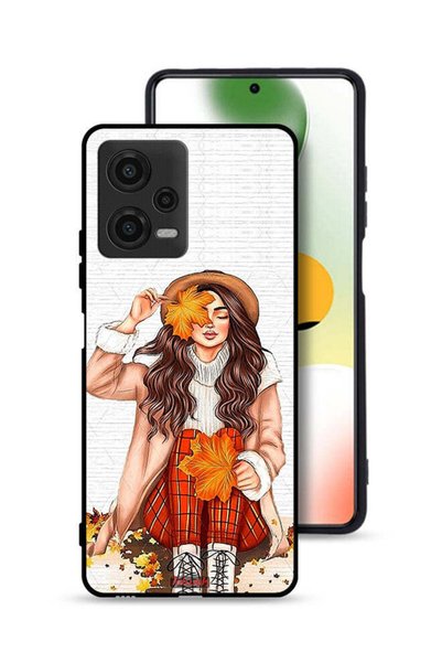 Tolwak غطاء حماية لهاتف Xiaomi Poco X5 يحمل صورة أوراق الخريف الفنية