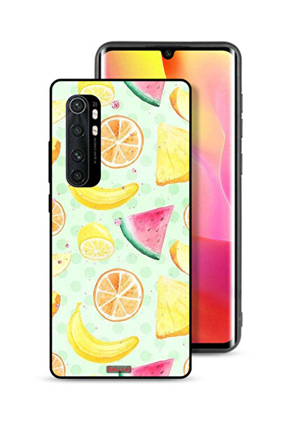 Tolwak Xiaomi Mi Note 10 Lite Protective Case Cover Fruits Watercolor Art