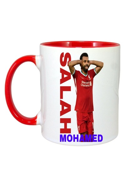 INOVATIX Cana Alba Personalizata, Salah Mohamed Prezentare, Maner Si Interior Rosu, ®. 330ml