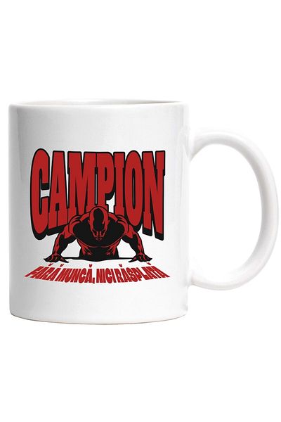 INOVATIX Personalized white mug, Sportsman motivational message without work, INOVATIX®. 330ml