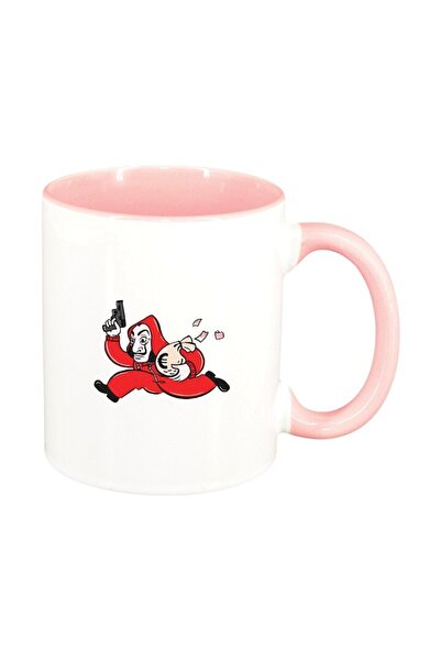 INOVATIX Cana alba personalizata, La Casa De Papel, interior roz, D1481, INOV...