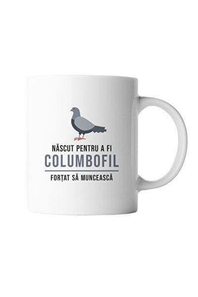 INOVATIX Cana alba personalizata, Nascut pentru columbofilie, fortat sa munce...