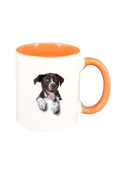 INOVATIX Personalized white mug, Dog, orange interior, D354, INOVATIX®. 330ml