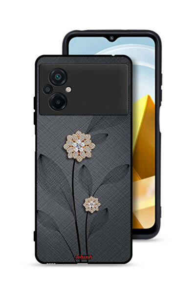 Tolwak غطاء حماية لهاتف Xiaomi Poco M5 4G برسومات زهور ماسية