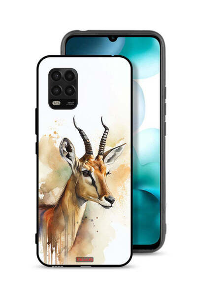 Tolwak غطاء حماية لهاتف شاومي مي 10 لايت 5G، رسم غزال تجريدي