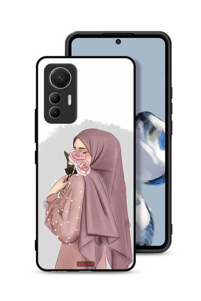 Tolwak غطاء حماية لهاتف شاومي 12 لايت بتصميم فتاة تحمل ورودًا