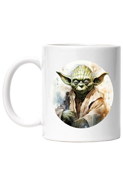 INOVATIX Cana alba personalizata, Yoda, Jedi, Sabie Laser, Star Wars, Cerc, I...