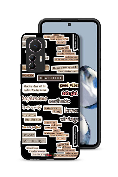 Tolwak Xiaomi 12 Lite Protective Case Cover Beautiful Quotes Stickers