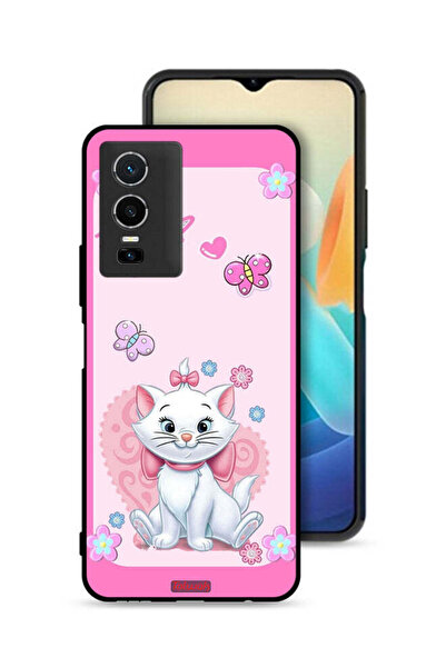 Tolwak Vivo Y76 5G Protective Case Cover Cute Lady Cat