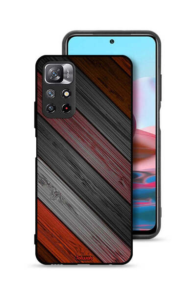 Tolwak غطاء حماية لهاتف شاومي ريدمي نوت 11 4G بنمط خشبي ملون