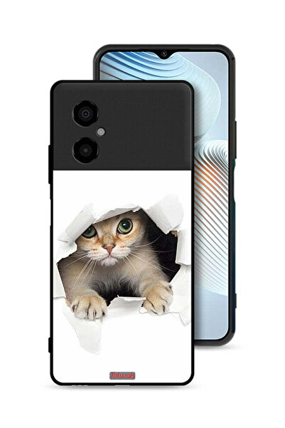 Tolwak Xiaomi Poco M4 5G Protective Case Cover Cat Appearing