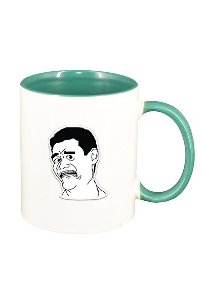 INOVATIX Cana alba personalizata, Meme - Harold, interior verde, D1401, INOVA...