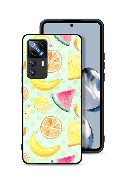 Tolwak غطاء حماية لهاتف شاومي 12T Pro برسومات فواكه وألوان مائية