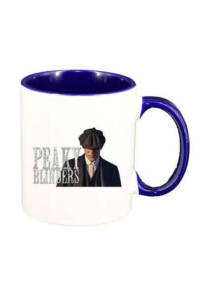 INOVATIX Cana alba personalizata, Peaky Blinders, interior albastru inchis, D1309, INOVATIX®. 330ml