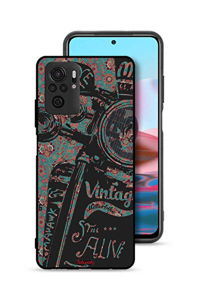 Tolwak Xiaomi Redmi Note 10 4G Protective Case Cover Vintage Motorbike