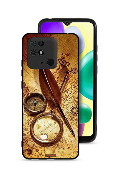 Tolwak غطاء حماية لهاتف شاومي ريدمي 10 سي بتصميم بوصلة عتيقة