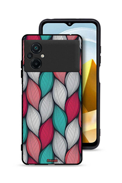 Tolwak Xiaomi Poco M5 4G Protective Case Cover Feather Pattern