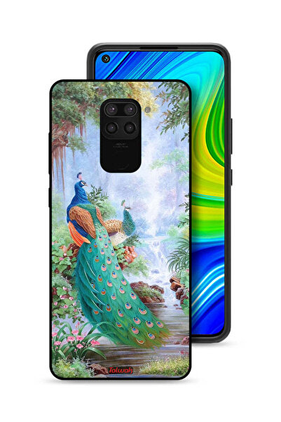 Tolwak غطاء حماية لهاتف شاومي ريدمي نوت 9 بنقشة الطاووس