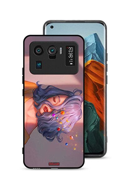 Tolwak Xiaomi Mi 11 Ultra Protective Case Cover Girl And Space Art