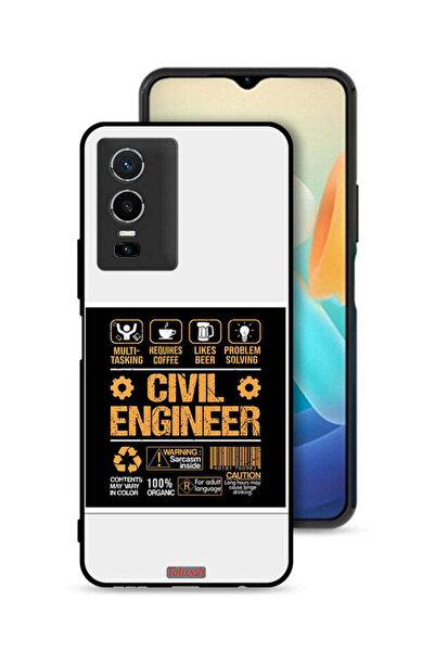 Tolwak غطاء حماية لهاتف Vivo Y76 5G، ملصق مهندس مدني
