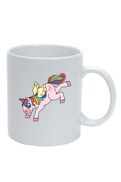 INOVATIX Personalized white mug, Unicorn, white, D971, INOVATIX®. 330ml