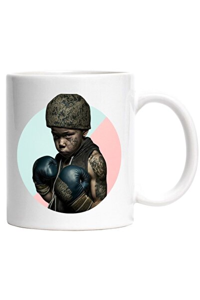 INOVATIX Персонализирана бяла чаша, Дете, Боец, Татуировки, Бокс, Любители на...