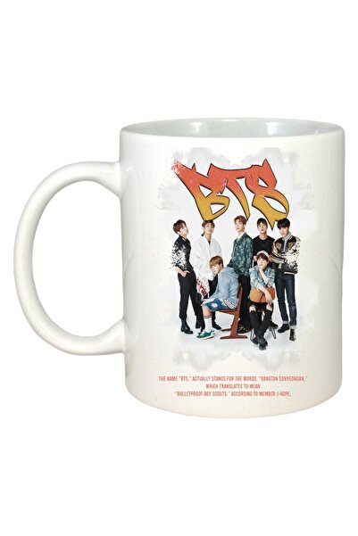 INOVATIX Персонализирана бяла чаша, Bts Band 11, бяла дръжка и вътрешност, ®....