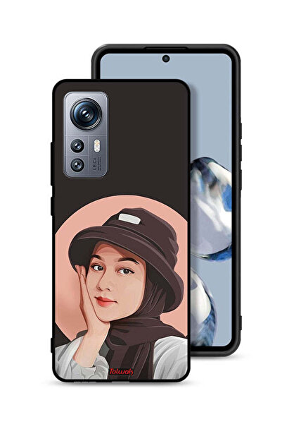 Tolwak Xiaomi 12S Protective Case Cover Cute Hat Girl Paint Art