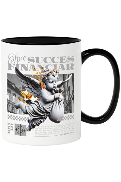 INOVATIX Cana alba personalizata, Inger Bogat - Spre Succes Financiar, cu Man...
