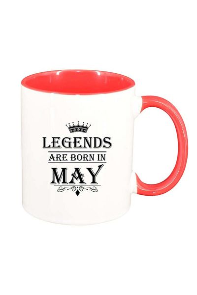 INOVATIX Personalized white mug, Legend, red interior, D74, INOVATIX®. 330ml