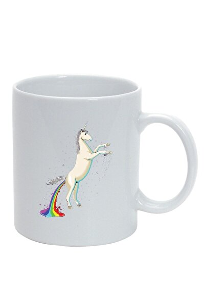 INOVATIX Cană albă personalizată, Unicorn - Curcubeu, alb, D1434, INOVATIX®. ...