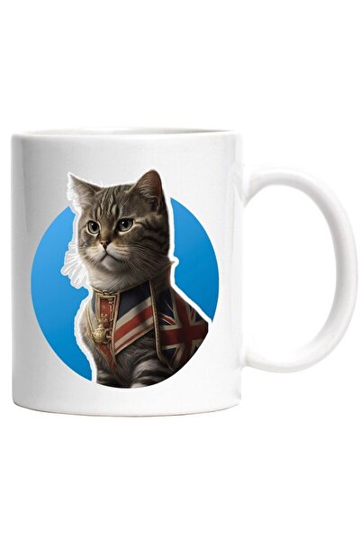 INOVATIX Cana alba personalizata, , Steag Englez, Uniforma, Medalie, Portret,...