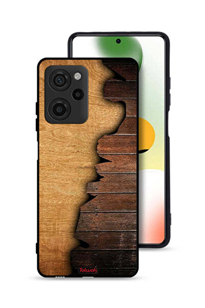 Tolwak غطاء حماية لهاتف Xiaomi Poco X5 Pro بنمط خشبي عتيق