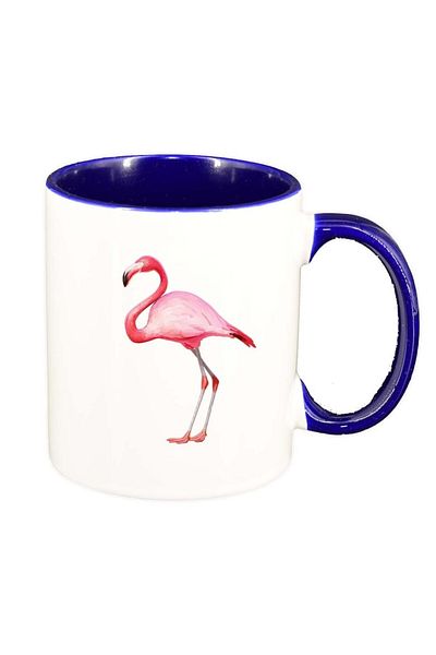 INOVATIX Personalized white mug, Pelican, dark blue interior, D418, INOVATIX®. 330ml