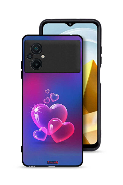 Tolwak غطاء حماية لهاتف Xiaomi Poco M5 4G بنقشة قلوب الماء