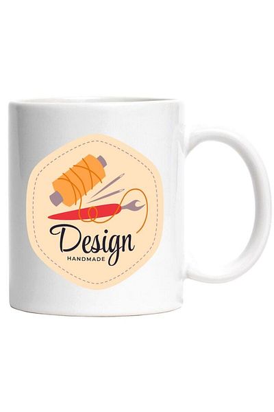 INOVATIX Personalized white mug, Message in English Handmade Design, Thread, Needle, Tailoring, INOVATIX®. 330ml