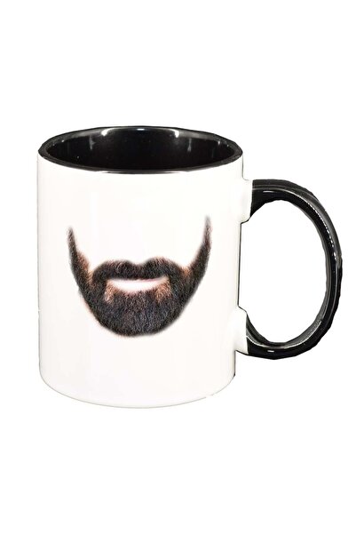 INOVATIX Cana alba personalizata, Beard, interior negru, D260, INOVATIX®. 330ml