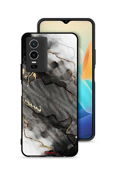 Tolwak غطاء حماية لهاتف Vivo Y76 5G بلون رخامي لامع