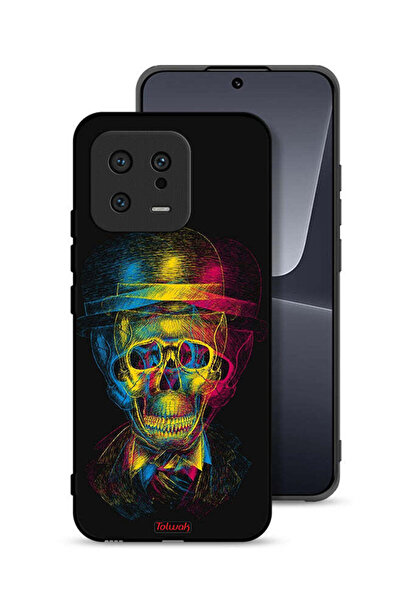 Tolwak غطاء حماية لهاتف شاومي 13 بتصميم جمجمة وقبعة ملونة وفن خيالي