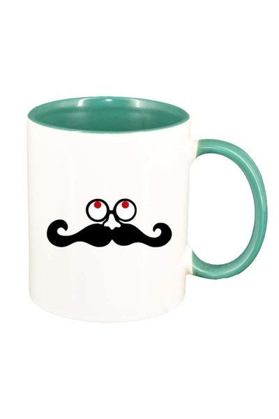 INOVATIX Cana alba personalizata, Fata, interior verde, D186, INOVATIX®. 330ml