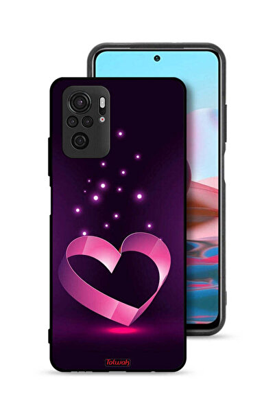 Tolwak Xiaomi Redmi Note 10S Protective Case Cover Heart Art