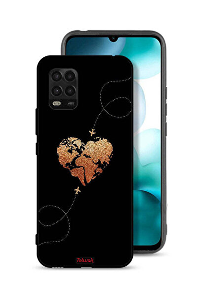 Tolwak غطاء حماية لهاتف شاومي مي 10 لايت 5G برسومات طائرات تلامس القلب