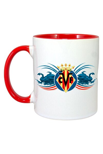 INOVATIX Cana Alba Personalizata, Villarreal_cf Spania, Maner Si Interior Ros...