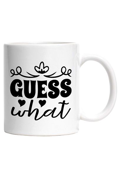INOVATIX Personalized white mug, hearts and Guess what, INOVATIX®. 330ml