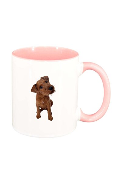 INOVATIX Cana alba personalizata, Dog, interior roz, D351, INOVATIX®. 330ml