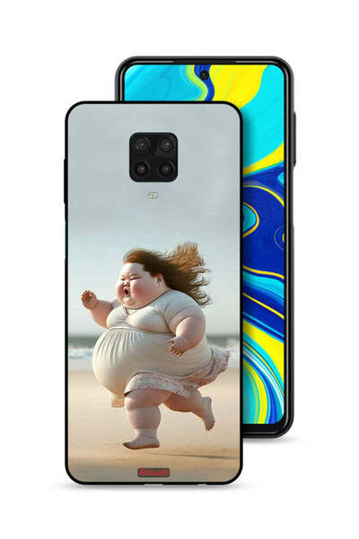 Tolwak غطاء حماية لهاتف شاومي ريدمي نوت 9 برو - فتاة سمينة تركض