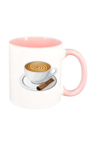 INOVATIX Personalized white mug, Coffee, pink interior, D412, INOVATIX®. 330ml