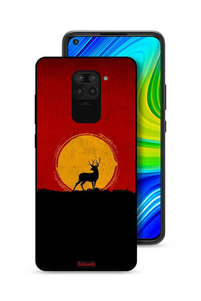 Tolwak غطاء حماية لهاتف شاومي ريدمي نوت 9 بتصميم غزال وقمر