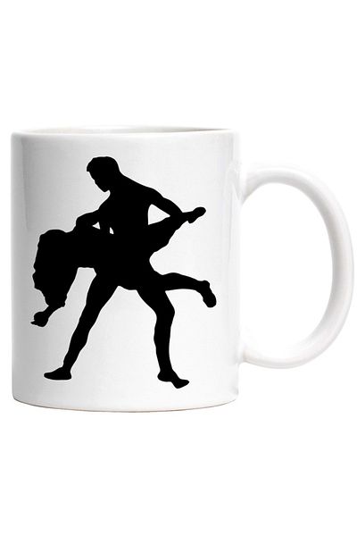 INOVATIX Personalized white mug, a woman and a man dancing - as a pair, INOVATIX®. 330ml
